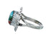 Southwestern Manmade Multicolor Inlay Sterling Silver Ring Size 6-3/4 JX130345